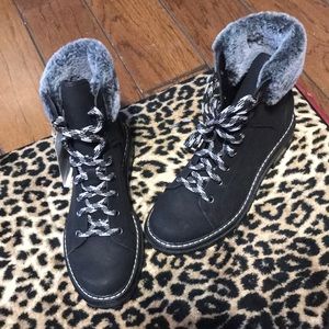 Black Lace Up Boots 😀.  Size 7.   NWT